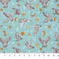 FIGO Fabrics - Forest Fable  - Owls - Turquoise