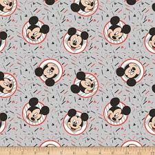 Disney Mickey Confetti Party - Gray - Per Half Metre