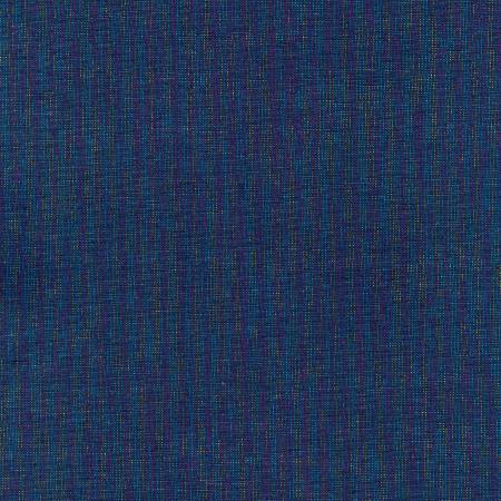 Essex Metallic - Metallic Linen Cotton mix by Robert Kaufman - Navy