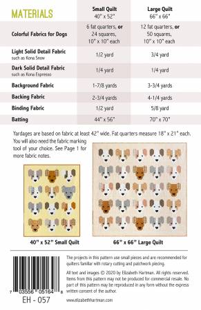 Pattern - The Puppies - Patchwork sampler Pattern