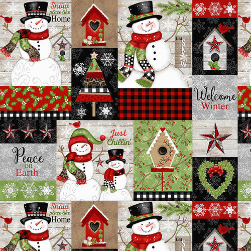 Flannel - Studio E - Snow Place Like Home - Patch - Two Ply Flannel