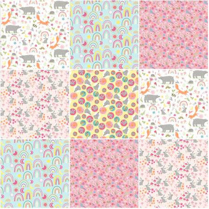 Flannel - 3 Wishes - Friendship Forest - Rainbows and Sunshine - Turquoise
