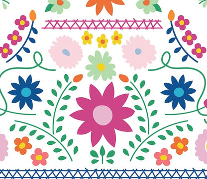 Last cut from bolt - Approx 15" x Width of fabric - Art Gallery Fabrics - Fiesta Fun line by Dana Willard Mexican Dress Morning