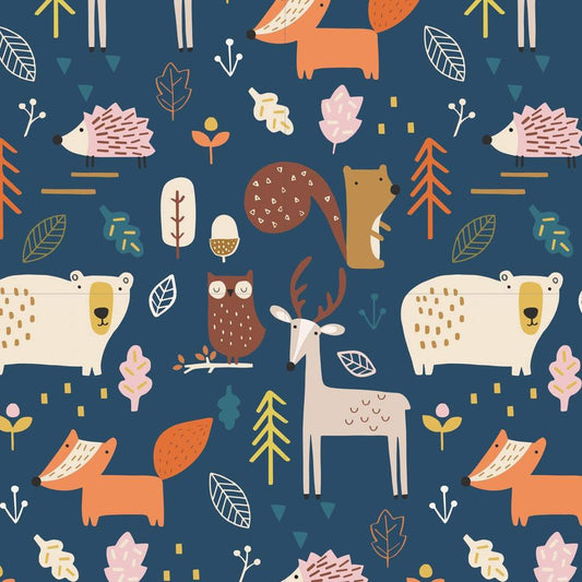Last cut approx. 12.5" x width of fabric - Dashwood Studio  - Habitat -Forest Animals