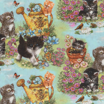 Kitty's Garden - Cats in the Spring - Flowers -  Robert Kaufman