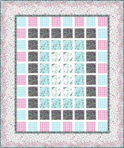 Last cut from bolt - approx 6.5” x width of fabric - Dear Stella - Mint Julep Turquoise