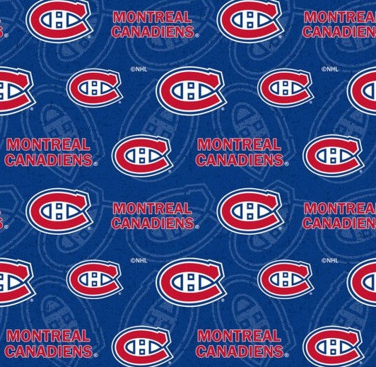 New for 2022 - NHL Hockey Teams - Montreal Canadiens - Quilting Cotton - Per Half Metre