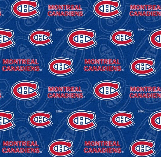 NHL Hockey Teams - Montreal Canadiens - Quilting Cotton - Per Half Metre