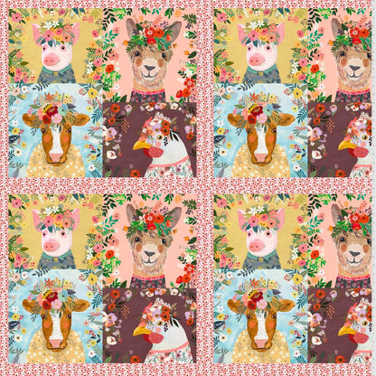 Panel - Farm Friends  - Mia Charro - Farm Animals - Multi