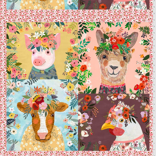 Panel - Farm Friends  - Mia Charro - Farm Animals - Multi