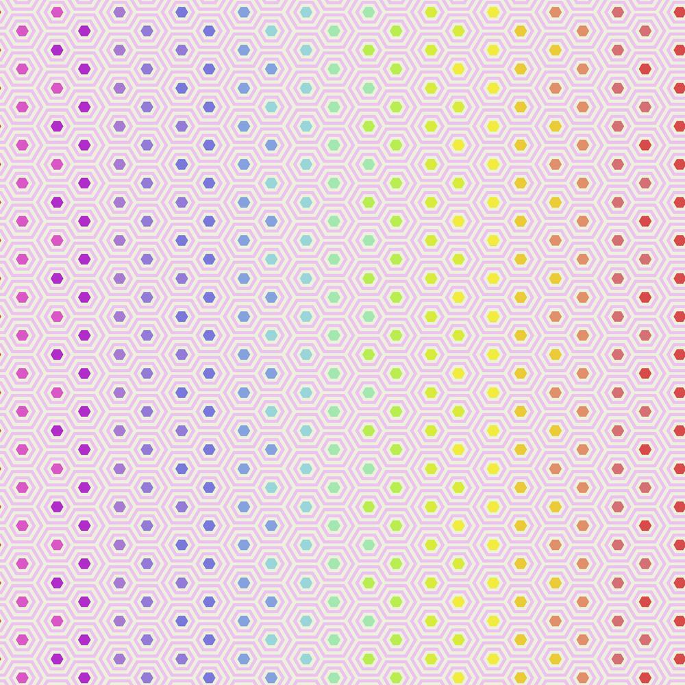 Tula Pink - Tula's True Colors - Hexy Rainbow - Shell