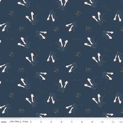 Spin And Twirl -  Slippers - Oxford (Navy)- Riley Blake