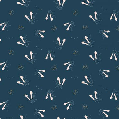 Spin And Twirl -  Slippers - Oxford (Navy)- Riley Blake