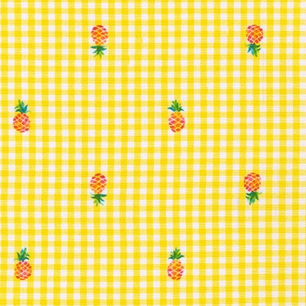 Carolina Shore Prints - Yellow Pineapples - by Robert Kaufman