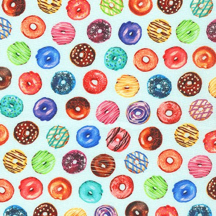 Robert Kaufman - Sweet Tooth - Small Donuts - Mint