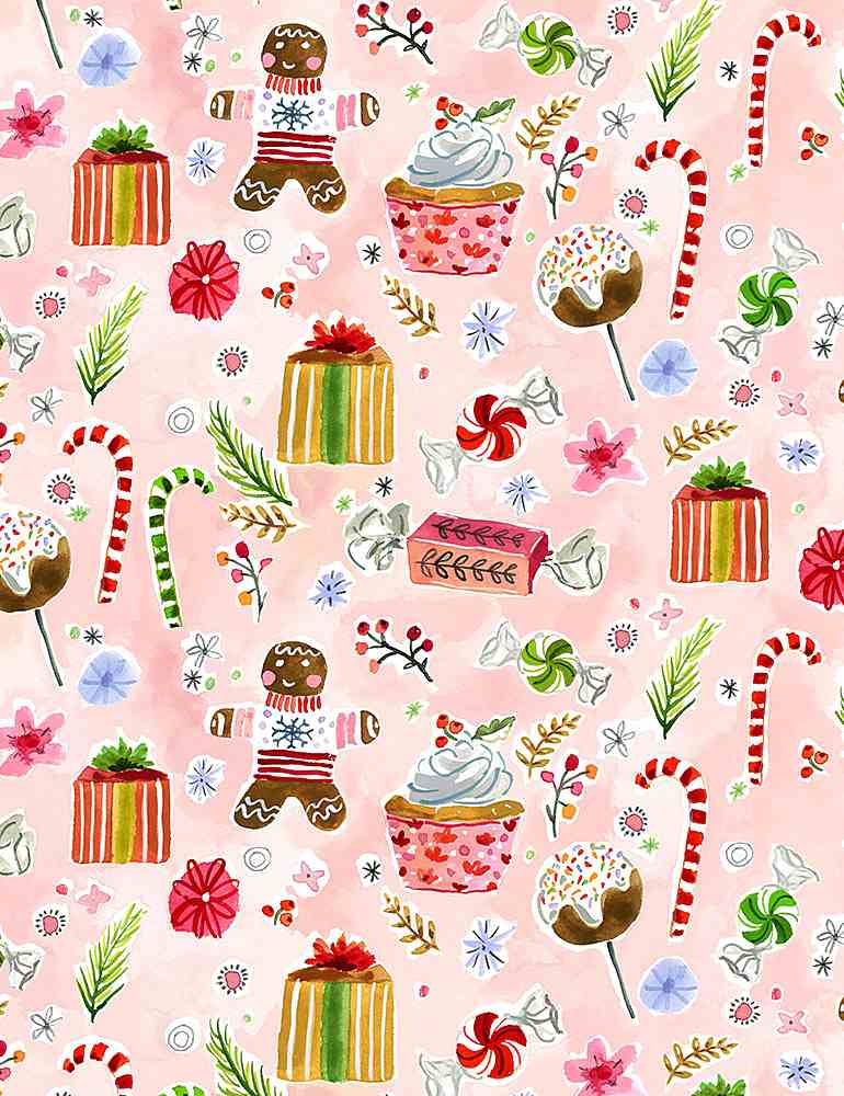 Last cut - 18.5" x width of fabric - Dear Stella - Love at Frost Bite - Holiday Sweets