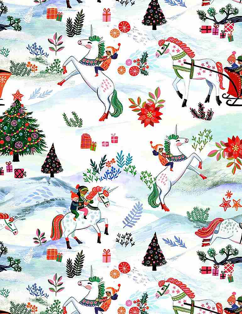 Last half yard - Dear Stella - Fantastical Holiday - Unicorns