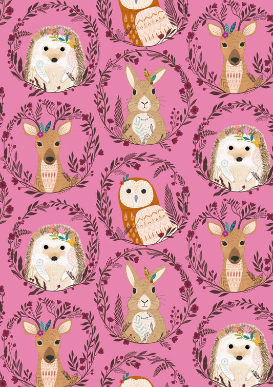Dashwood Studio - Wild- Forest Friends - Floral Medallions - Pink