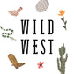 FIGO Fabrics - Wild West - Gray Motif