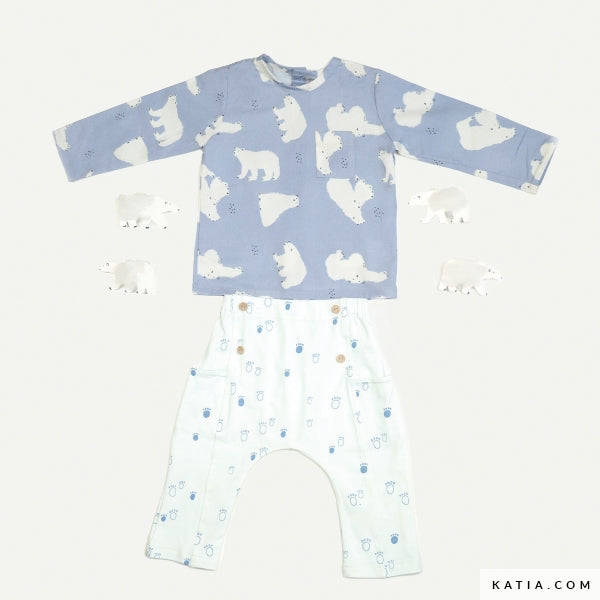 Katia Fabrics - Poplin - Polar Bears on Blue