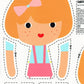 Panel -  Ann Kelle for Robert Kaufman - Girl Friends Doll Panel