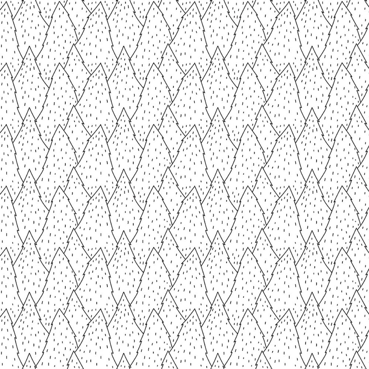 Last cut 19.5" x width of fabric - Dear Stella - Those Who Wander - Forest - White