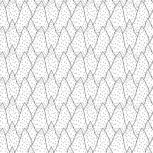 Last cut 19.5" x width of fabric - Dear Stella - Those Who Wander - Forest - White