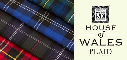 House of Wales Plaid Collection by Robert Kaufman - Red - Priced per half metre