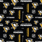 NHL Hockey Teams - NHL Hockey Pittsburgh Penguins - Quilting Cotton - Per Half Metre