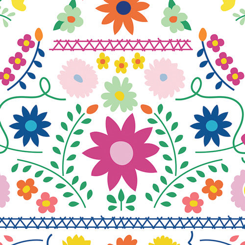 Last cut from bolt - Approx 15" x Width of fabric - Art Gallery Fabrics - Fiesta Fun line by Dana Willard Mexican Dress Morning