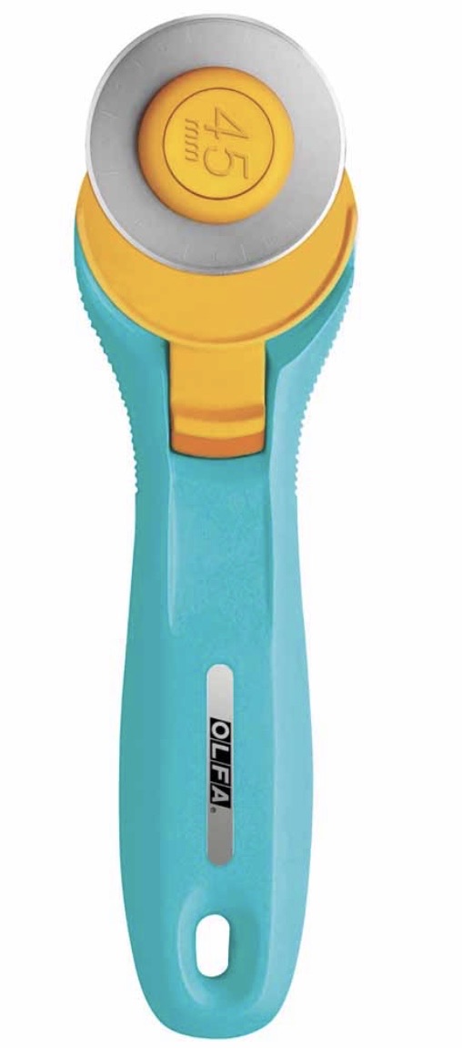 OLFA Rotary Cutter - Splash  Handle Rotary Cutter 45mm - Aqua