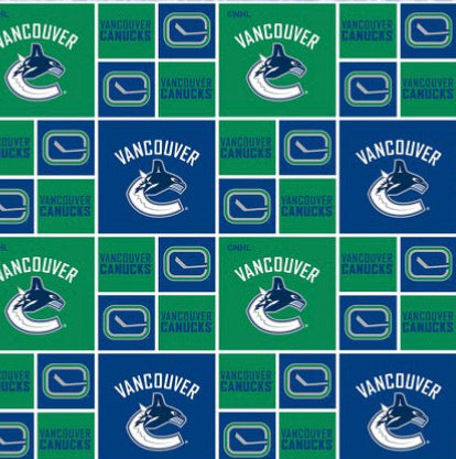 NHL Hockey Teams - Vancouver Canucks  - Quilting Cotton