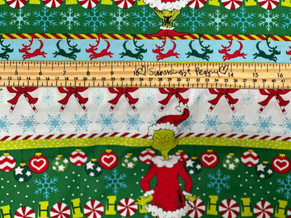 Robert Kaufman - Dr. Seuss - Christmas - How the Grinch Stole Christmas -  Christmas border stripe
