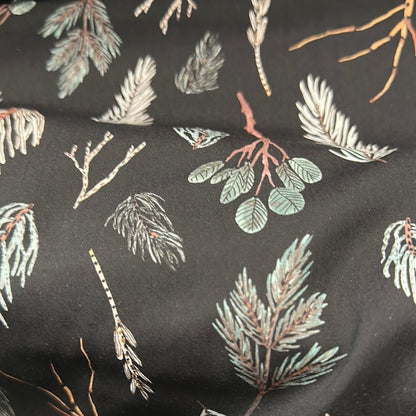 Rayon - FIGO Fabrics - Winter Frost Twigs in Black - Boccaccini Meadows