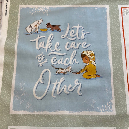 Panel - Michael Miller Fabrics  - Friendship - Multi - Sew Seeds of Love by Lisa Glanz Collection