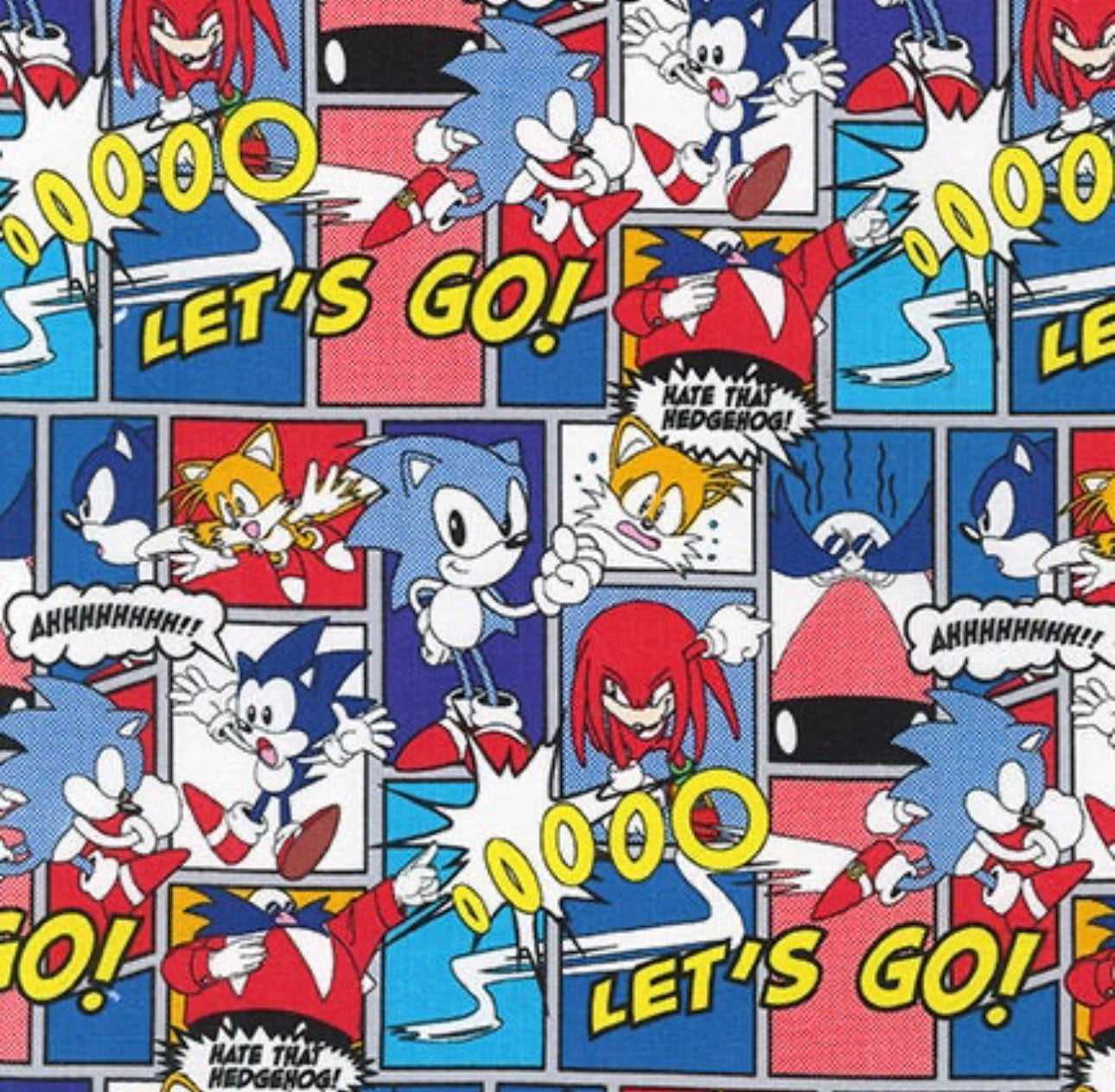 Sonic The Hedgehog - Comic squares - Grey by Robert Kaufman