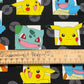 Pokémon - Starter Pokemon - Robert Kaufman Fabrics - Black