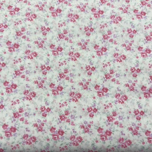 Last cut - 1 full metre - Petite garden - Vintage Pink Floral -  by Sevenberry for Robert Kaufman Fabrics