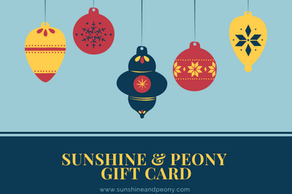 Sunshine & Peony Christmas Gift card