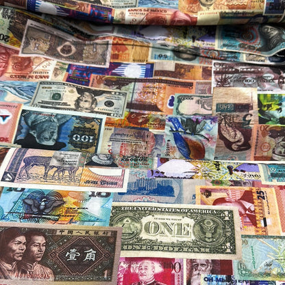 Library of Rarities - ANTIQUE - International Currency - Robert Kaufman - Priced per half metre