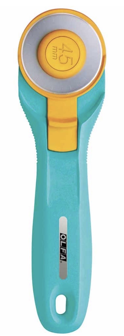 OLFA Rotary Cutter - Splash  Handle Rotary Cutter 45mm - Aqua