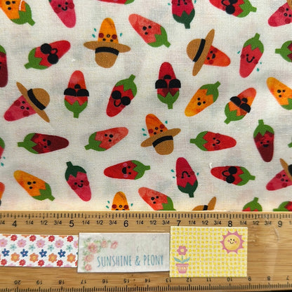 Back in stock - Chili Smiles - Farm to Table - Peppers - by Ann Kelle Designs for Robert Kaufman