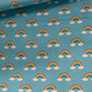 Robert Kaufman - Happy Little Unicorns Collection  - Rainbows on Blue