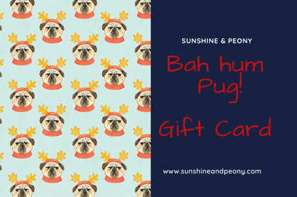 Sunshine & Peony Christmas Gift card