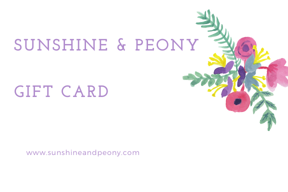 Sunshine & Peony Gift card