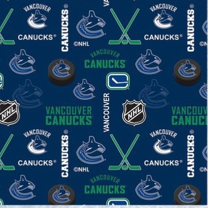 Flannel - NHL Hockey Teams - Vancouver Canucks - 1/2 metre
