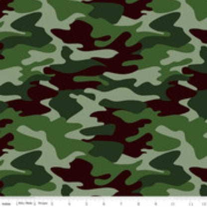 Last Half Yard - Riley Blake - Nobody Fights Alone - Camo Green