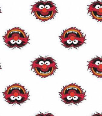 Tissus Camelot - Disney's The Muppets - Animal - Blanc