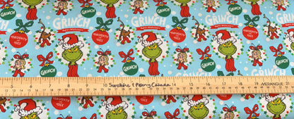 Back in stock  - Robert Kaufman - Dr. Seuss - Christmas - How the Grinch Stole Christmas -  Naughty or Nice Grinch Ornaments
