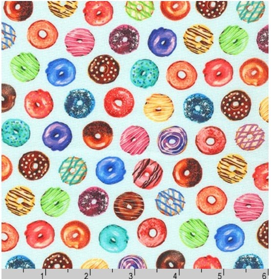Robert Kaufman - Sweet Tooth - Small Donuts - Mint